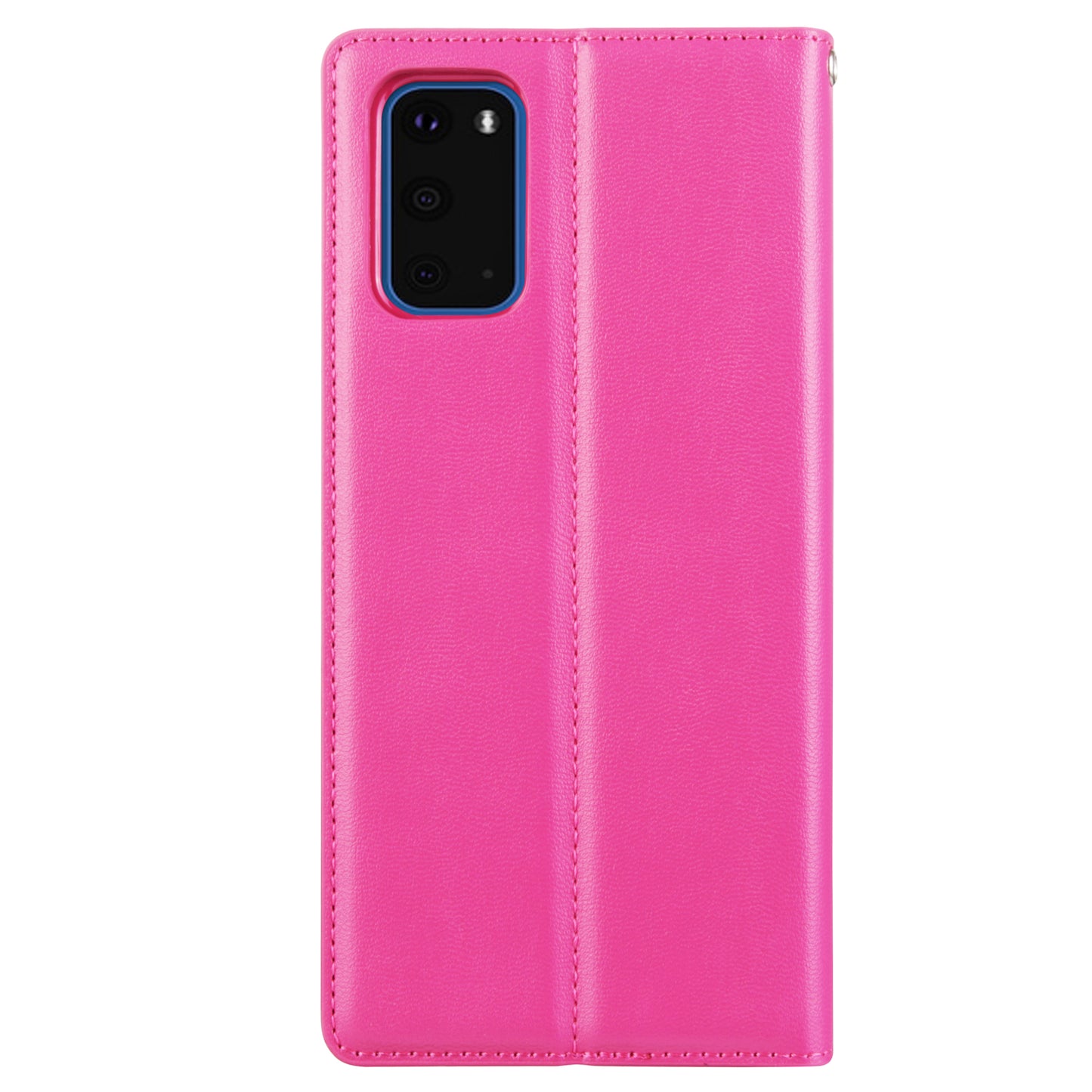 HANMAN Minuo Series Stand Cover for Samsung Galaxy S20 4G / 5G PU Leather Phone Wallet Case - Rose