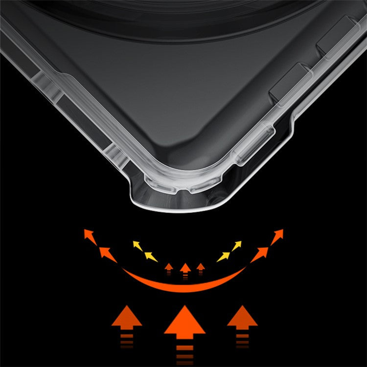 XUNDD For Oppo Find X6 Acrylic+TPU Phone Case Airbag Protection Smartphone Cover - Black Matte Laser Texture