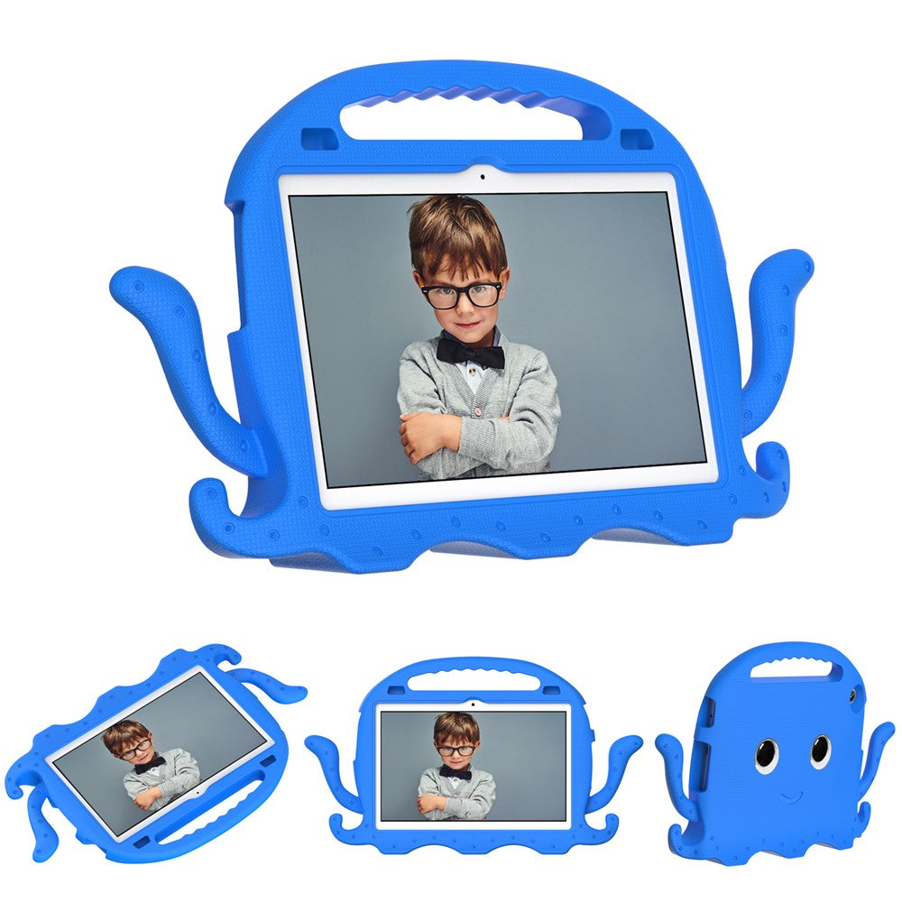 For Lenovo Tab M10 (Gen 3) Tablet EVA Case Cartoon Octopus Hand Grip Tablet Cover with Shoulder Strap - Blue