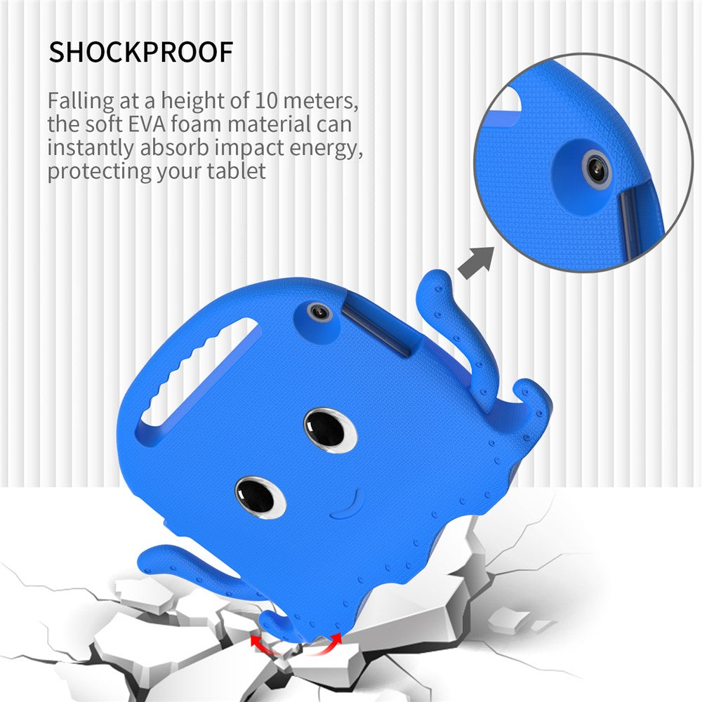 For Lenovo Tab M10 (Gen 3) Tablet EVA Case Cartoon Octopus Hand Grip Tablet Cover with Shoulder Strap - Blue