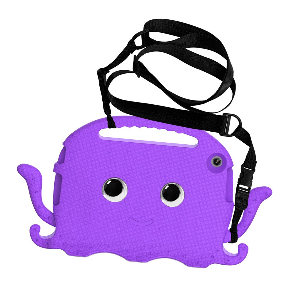 For Lenovo Tab M10 (Gen 3) Tablet EVA Case Cartoon Octopus Hand Grip Tablet Cover with Shoulder Strap - Purple