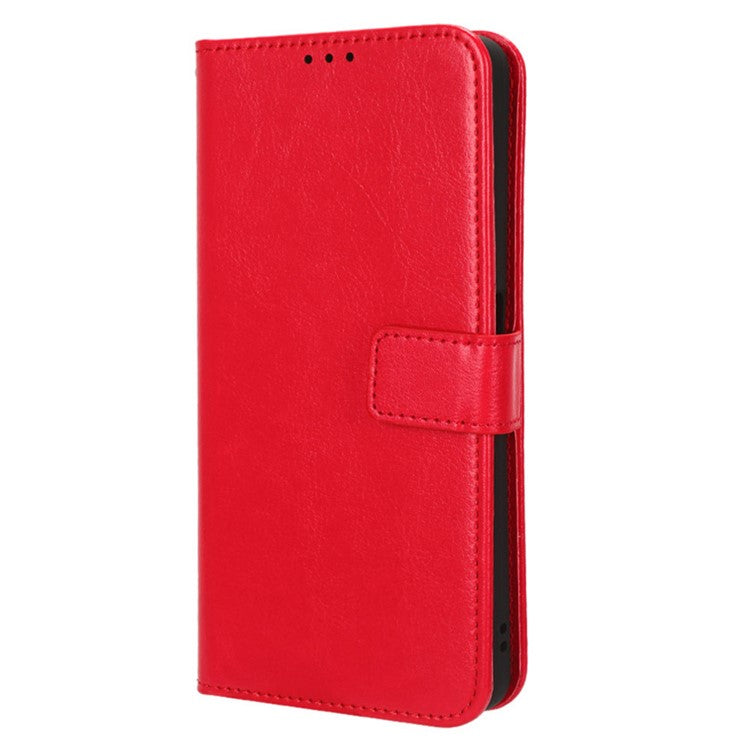 For OnePlus Nord CE 3 Lite 5G / Nord N30 5G Phone Leather Case Wallet Stand Crazy Horse Texture Phone Cover - Red