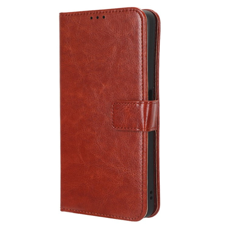 For OnePlus Nord CE 3 Lite 5G / Nord N30 5G Phone Leather Case Wallet Stand Crazy Horse Texture Phone Cover - Brown