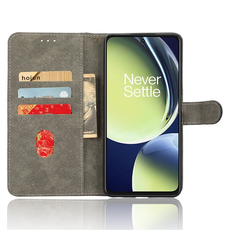 For OnePlus Nord CE 3 Lite 5G / Nord N30 5G Phone Stand Case PU Leather RFID Blocking Wallet Cover with Strap - Black