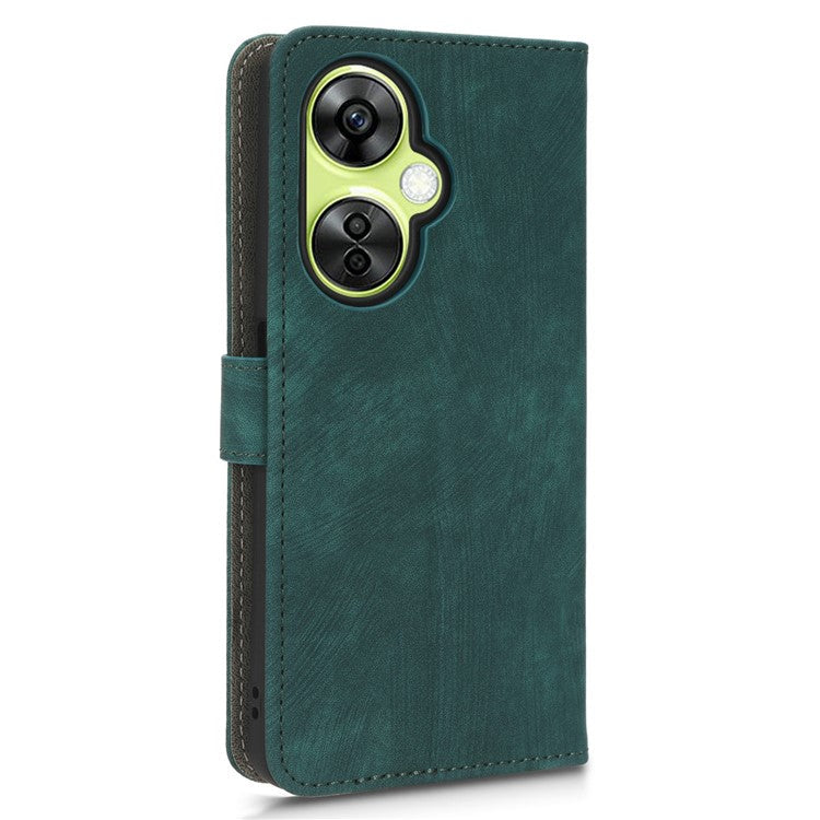 For OnePlus Nord CE 3 Lite 5G / Nord N30 5G Phone Stand Case PU Leather RFID Blocking Wallet Cover with Strap - Green