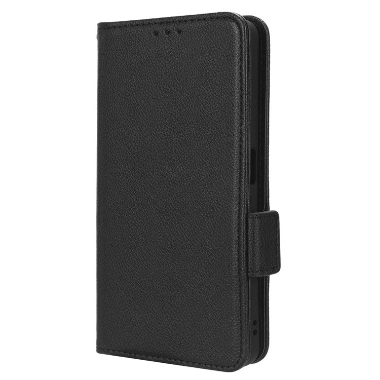 For OnePlus Nord CE 3 Lite 5G / Nord N30 5G PU Leather Case Litchi Texture Wallet Stand Phone Cover - Black