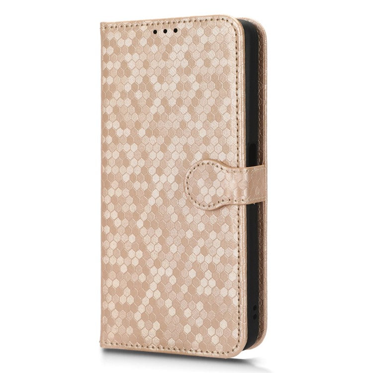 For OnePlus Nord CE 3 Lite 5G / Nord N30 5G PU Leather Cover Dot Pattern Imprinted Stand Wallet Phone Case - Rose Gold