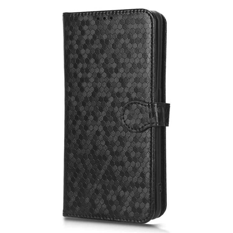 PU Leather Cover for Oppo Find X6 Pro Dot Pattern Imprinted Wallet Phone Case with Stand - Black
