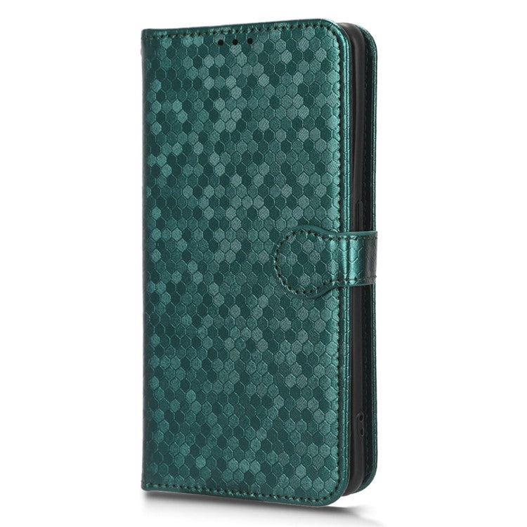 PU Leather Cover for Oppo Find X6 Pro Dot Pattern Imprinted Wallet Phone Case with Stand - Green