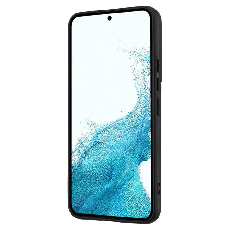 Ring Kickstand Matte Cover for Samsung Galaxy S22+ 5G TPU Phone Case Works for Magnetic Car Mount - Silver