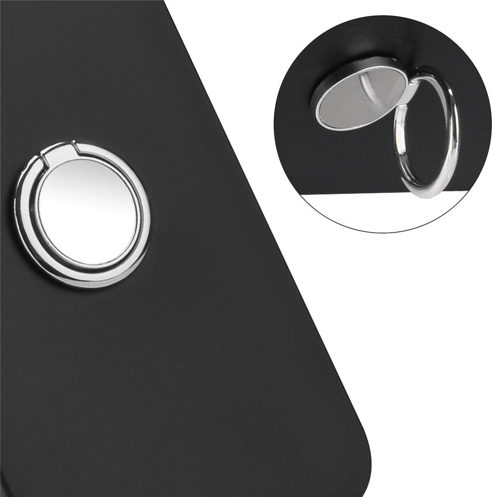 For Samsung Galaxy M14 5G Flexible TPU Back Cover Rotary Ring Kickstand Matte Phone Case - Silver