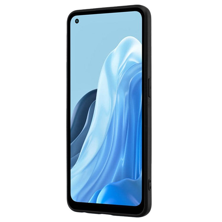 TPU Cover for Oppo Reno7 4G / Reno8 4G Phone Guard Matte Protector Case with Ring Kickstand - Rose Gold