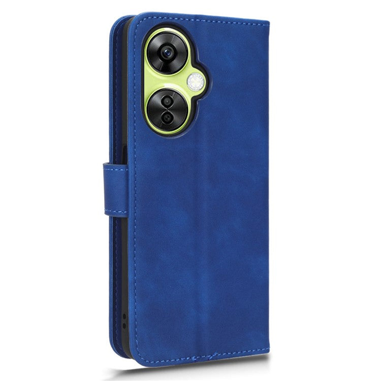 Phone Wallet Case for OnePlus Nord CE 3 Lite 5G / Nord N30 5G , PU Leather Skin-touch Protective Stand Phone Cover - Blue