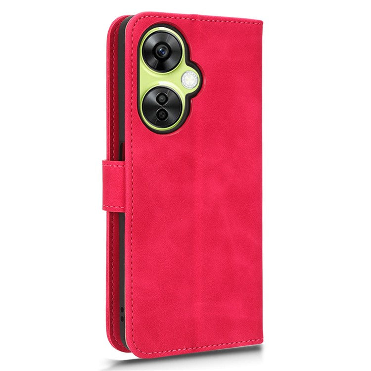 Phone Wallet Case for OnePlus Nord CE 3 Lite 5G / Nord N30 5G , PU Leather Skin-touch Protective Stand Phone Cover - Rose