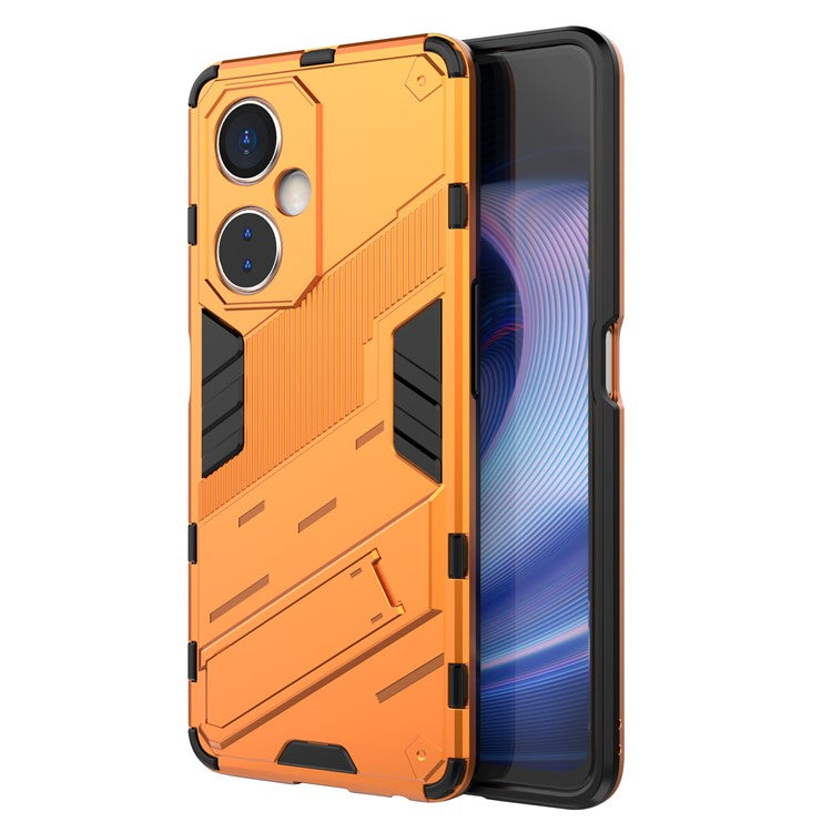 For OnePlus Nord CE 3 Lite 5G / Nord N30 5G Kickstand Phone Case TPU+PC Anti-Scratch Back Cover - Orange