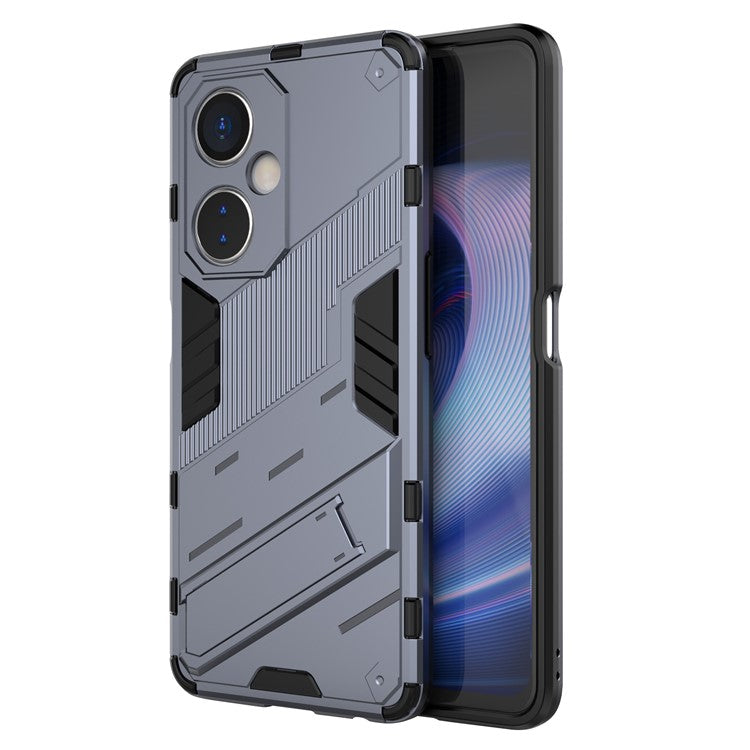 For OnePlus Nord CE 3 Lite 5G / Nord N30 5G Kickstand Phone Case TPU+PC Anti-Scratch Back Cover - Dark Blue