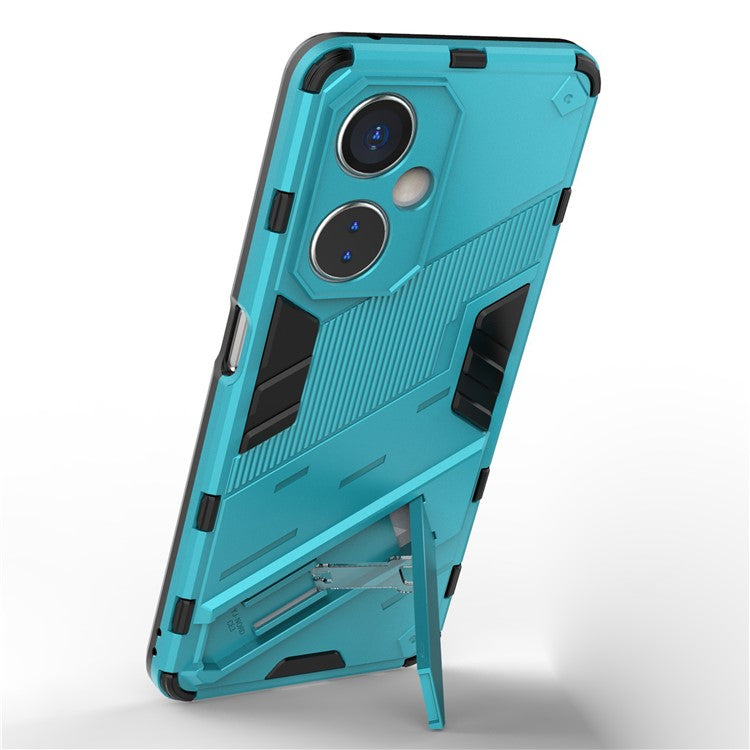 For OnePlus Nord CE 3 Lite 5G / Nord N30 5G Kickstand Phone Case TPU+PC Anti-Scratch Back Cover - Baby Blue