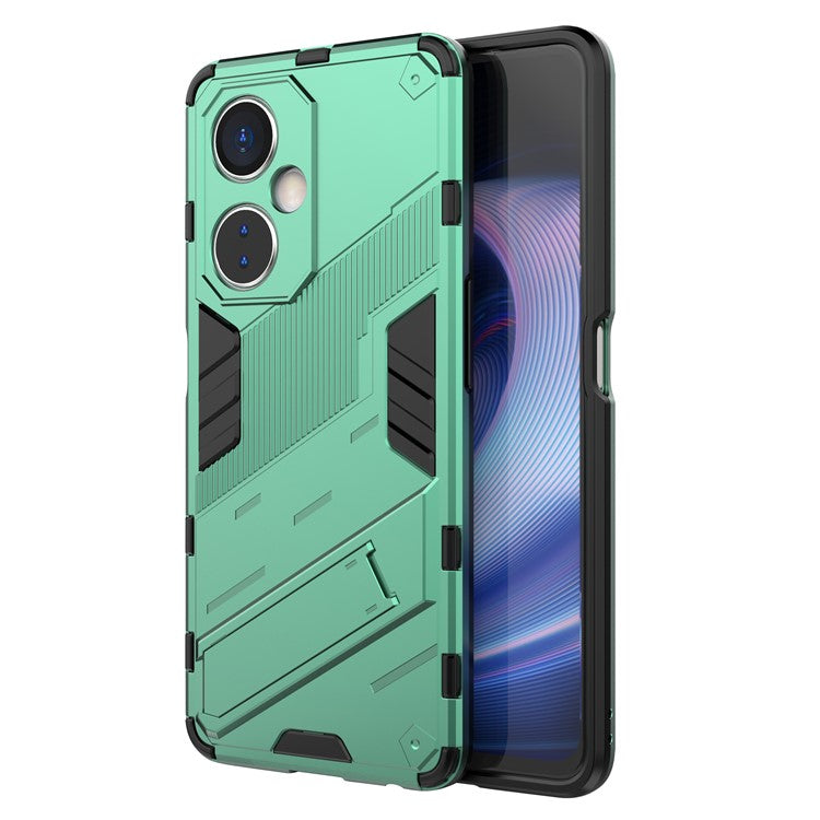 For OnePlus Nord CE 3 Lite 5G / Nord N30 5G Kickstand Phone Case TPU+PC Anti-Scratch Back Cover - Green