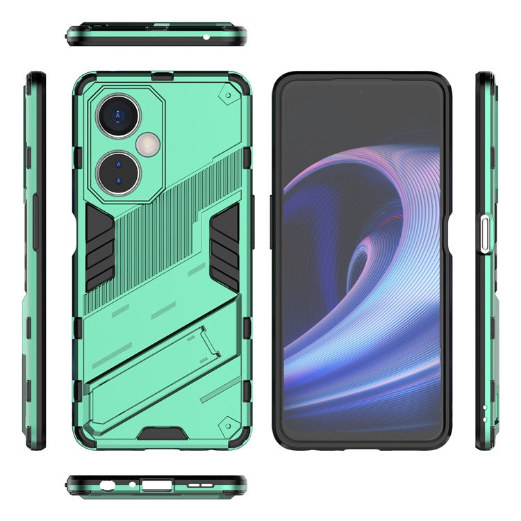 For OnePlus Nord CE 3 Lite 5G / Nord N30 5G Kickstand Phone Case TPU+PC Anti-Scratch Back Cover - Green