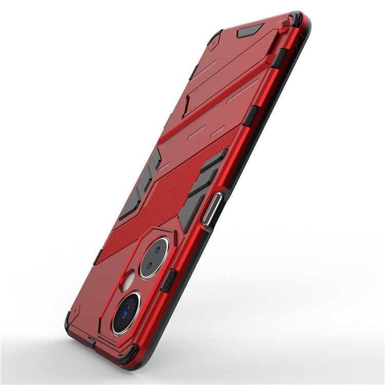 For OnePlus Nord CE 3 Lite 5G / Nord N30 5G Kickstand Phone Case TPU+PC Anti-Scratch Back Cover - Red