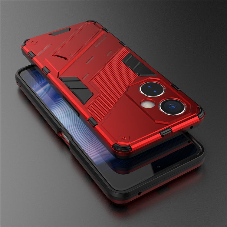 For OnePlus Nord CE 3 Lite 5G / Nord N30 5G Kickstand Phone Case TPU+PC Anti-Scratch Back Cover - Red