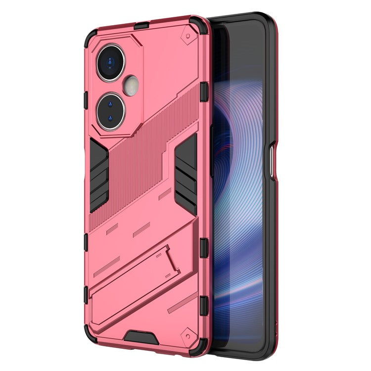 For OnePlus Nord CE 3 Lite 5G / Nord N30 5G Kickstand Phone Case TPU+PC Anti-Scratch Back Cover - Rose