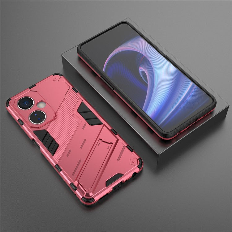 For OnePlus Nord CE 3 Lite 5G / Nord N30 5G Kickstand Phone Case TPU+PC Anti-Scratch Back Cover - Rose