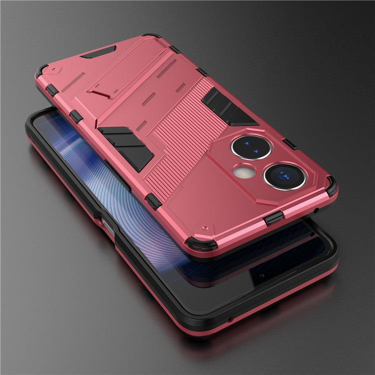 For OnePlus Nord CE 3 Lite 5G / Nord N30 5G Kickstand Phone Case TPU+PC Anti-Scratch Back Cover - Rose