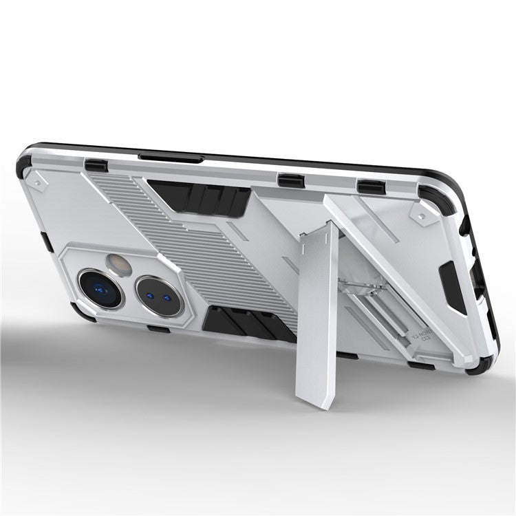 For OnePlus Nord CE 3 Lite 5G / Nord N30 5G Kickstand Phone Case TPU+PC Anti-Scratch Back Cover - White