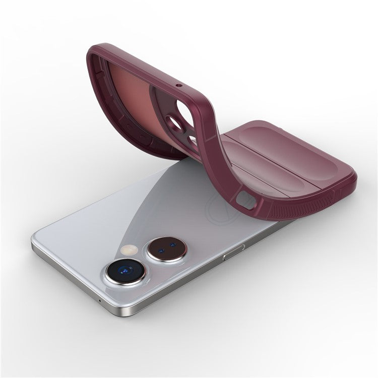 For OnePlus Nord CE 3 Lite 5G / Nord N30 5G Soft TPU Rugged Protective Phone Case Drop-Proof Cover - Wine Red