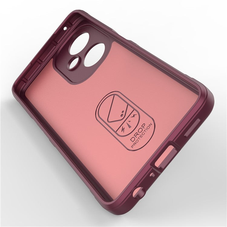For OnePlus Nord CE 3 Lite 5G / Nord N30 5G Soft TPU Rugged Protective Phone Case Drop-Proof Cover - Wine Red