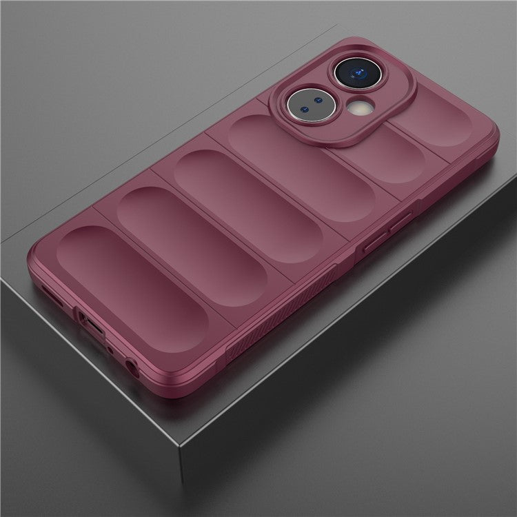 For OnePlus Nord CE 3 Lite 5G / Nord N30 5G Soft TPU Rugged Protective Phone Case Drop-Proof Cover - Wine Red