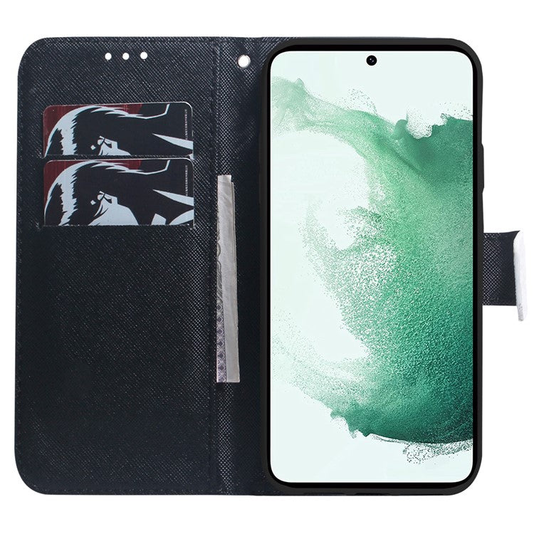For Samsung Galaxy M14 5G Wallet Stand Pattern Printing Phone Case PU Leather Shockproof Cover Shell - Panda