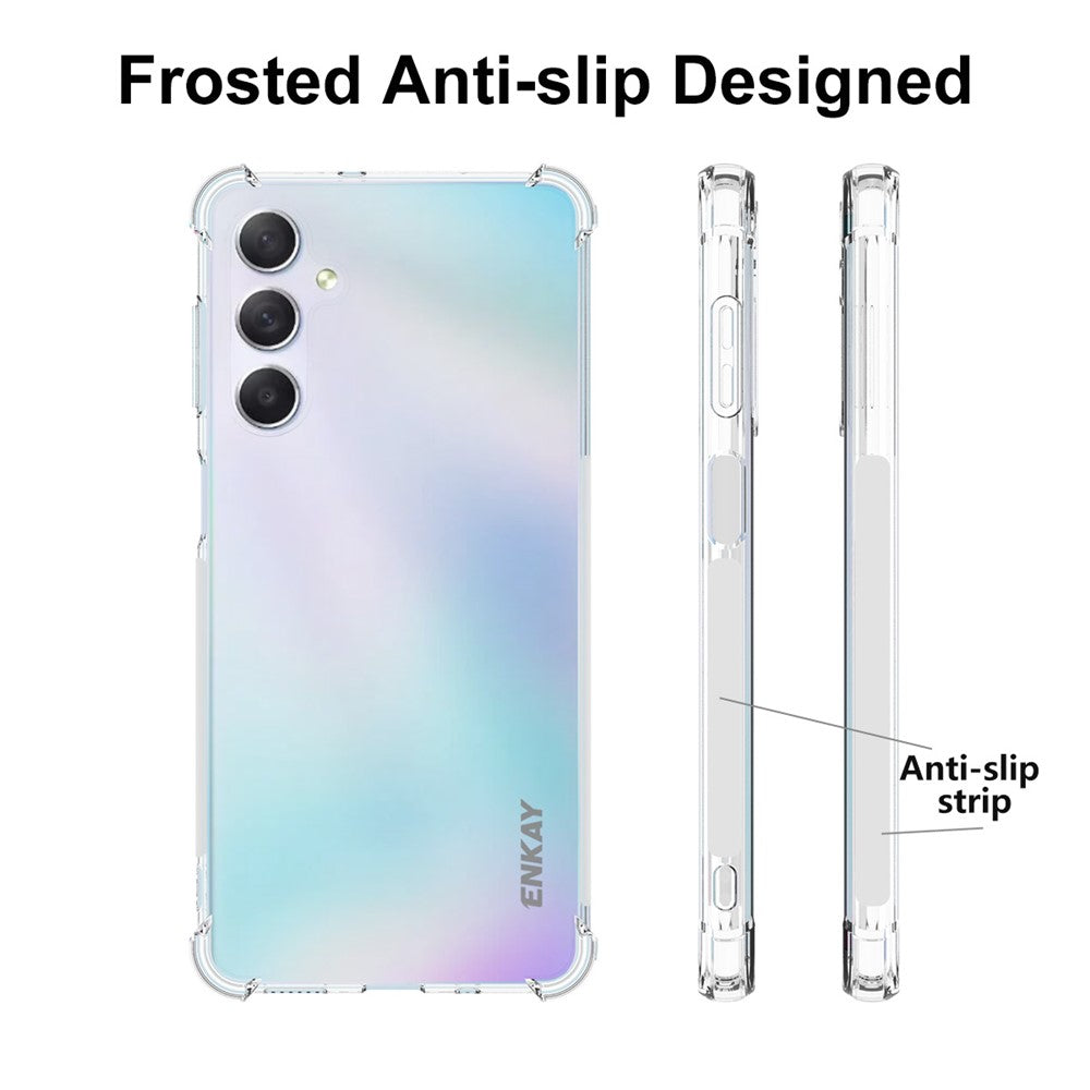 ENKAY HAT PRINCE For Samsung Galaxy M54 5G / F54 5G Anti-slip Strip Edge Smartphone Cover TPU Clear Phone Cover