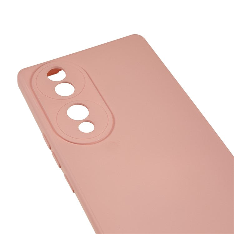 For Honor 70 5G Candy Color Fiber Lining Rubberized TPU Case Anti-drop Phone Cover - Pink