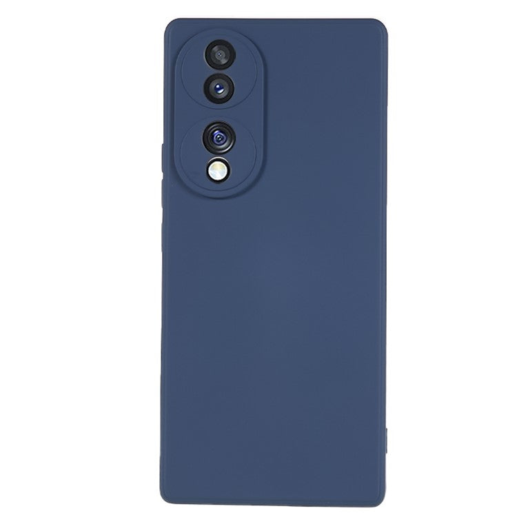 For Honor 70 5G Candy Color Fiber Lining Rubberized TPU Case Anti-drop Phone Cover - Lavender Grey