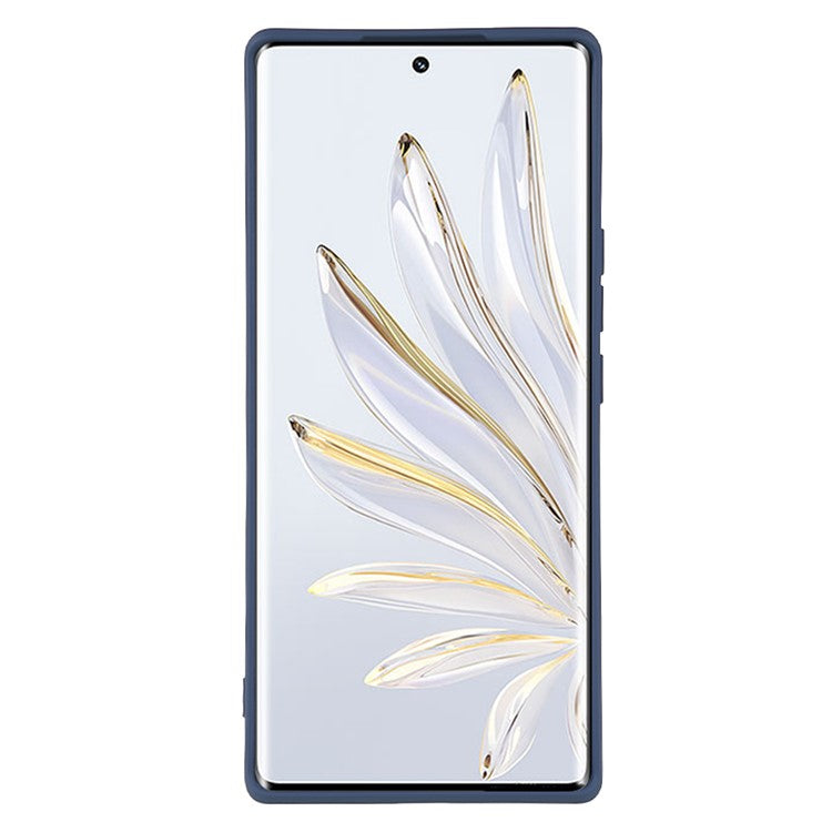 For Honor 70 5G Candy Color Fiber Lining Rubberized TPU Case Anti-drop Phone Cover - Lavender Grey