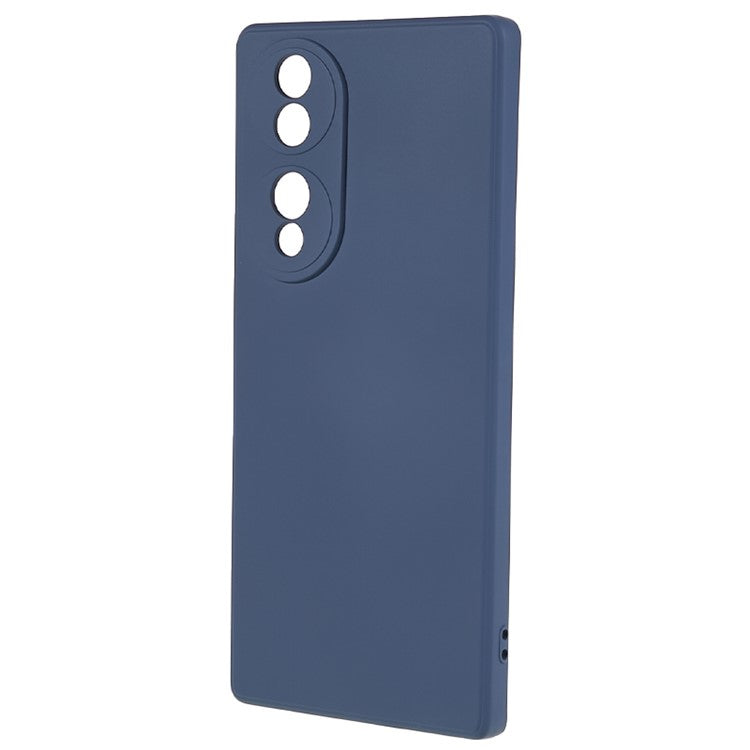 For Honor 70 5G Candy Color Fiber Lining Rubberized TPU Case Anti-drop Phone Cover - Lavender Grey