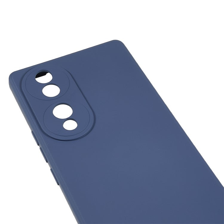 For Honor 70 5G Candy Color Fiber Lining Rubberized TPU Case Anti-drop Phone Cover - Lavender Grey