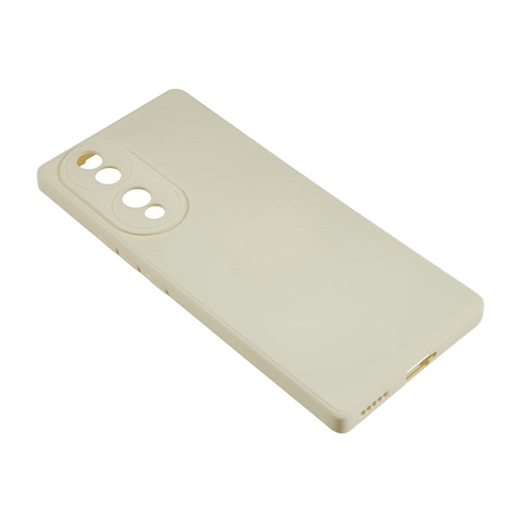 For Honor 70 5G Candy Color Fiber Lining Rubberized TPU Case Anti-drop Phone Cover - White