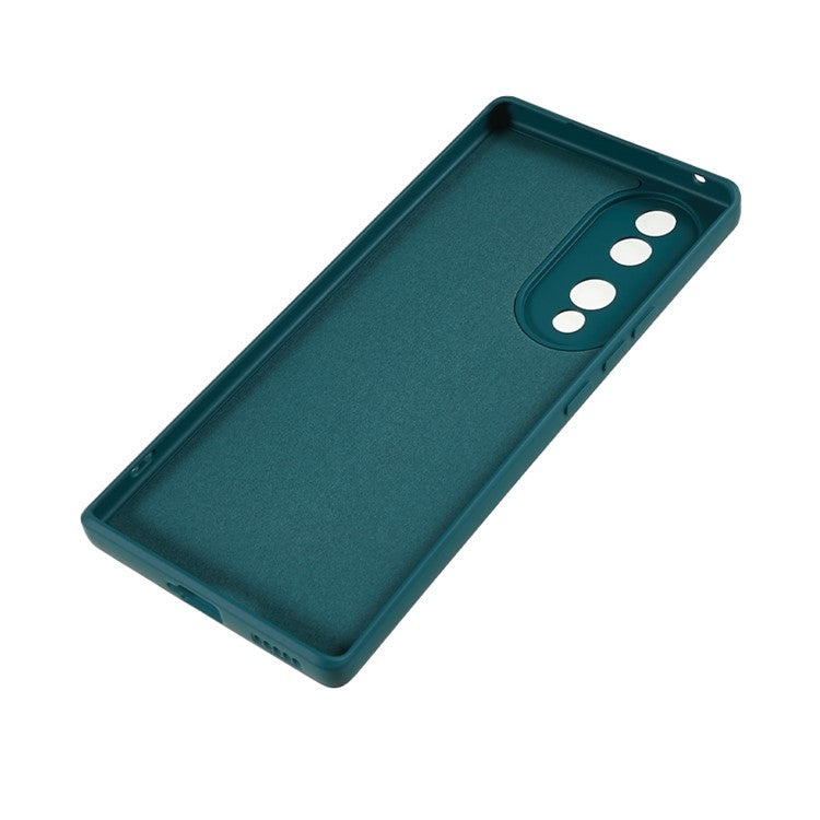 For Honor 70 5G Candy Color Fiber Lining Rubberized TPU Case Anti-drop Phone Cover - Army Green