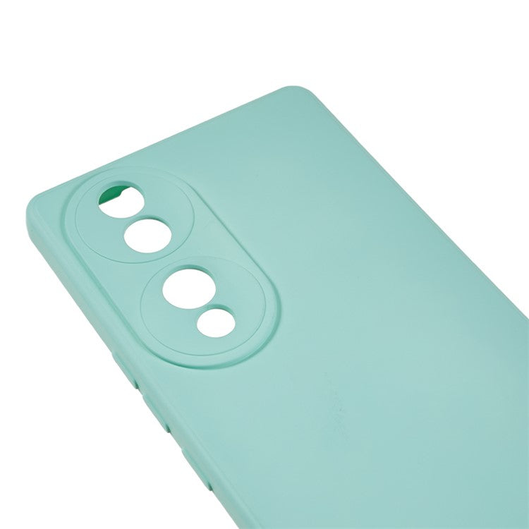 For Honor 70 5G Candy Color Fiber Lining Rubberized TPU Case Anti-drop Phone Cover - Light Green