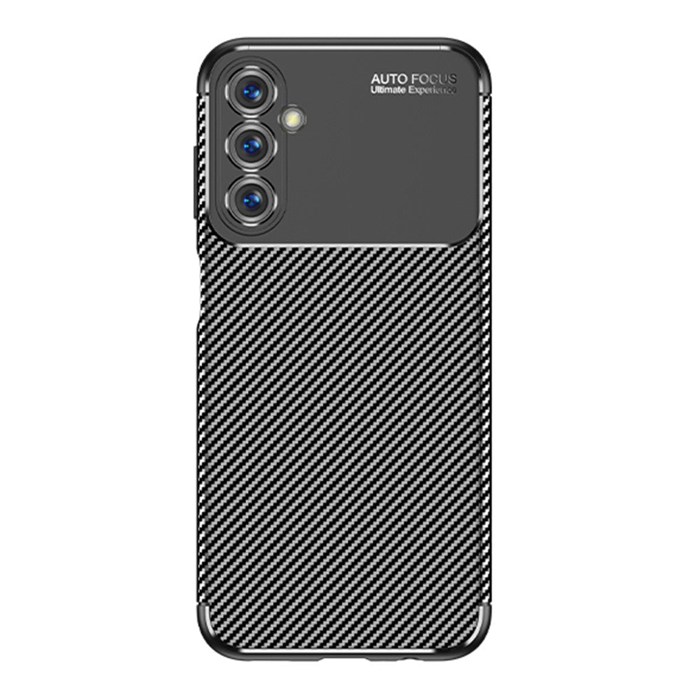 For Samsung Galaxy M14 5G Soft TPU Phone Case Carbon Fiber Texture Anti-Drop Cell Phone Cover