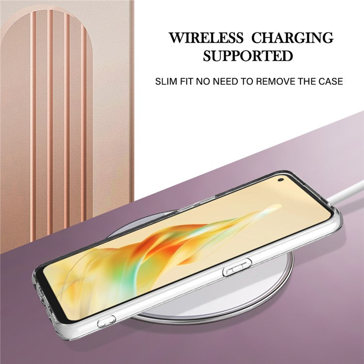YB IMD Series-2 For Oppo Reno8 T 4G Soft TPU Anti-scratch Phone Case Electroplating IMD Marble Pattern Cover - Rose Gold 005