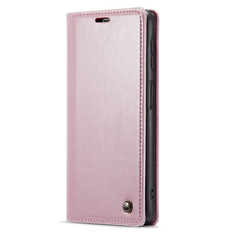 CASEME 003 Series For Samsung Galaxy A23 4G / A23 5G (Global Version) / M23 5G / F23 5G Waxy Leather Wallet Shell Crazy Horse Texture Flip Stand Phone Case - Pink