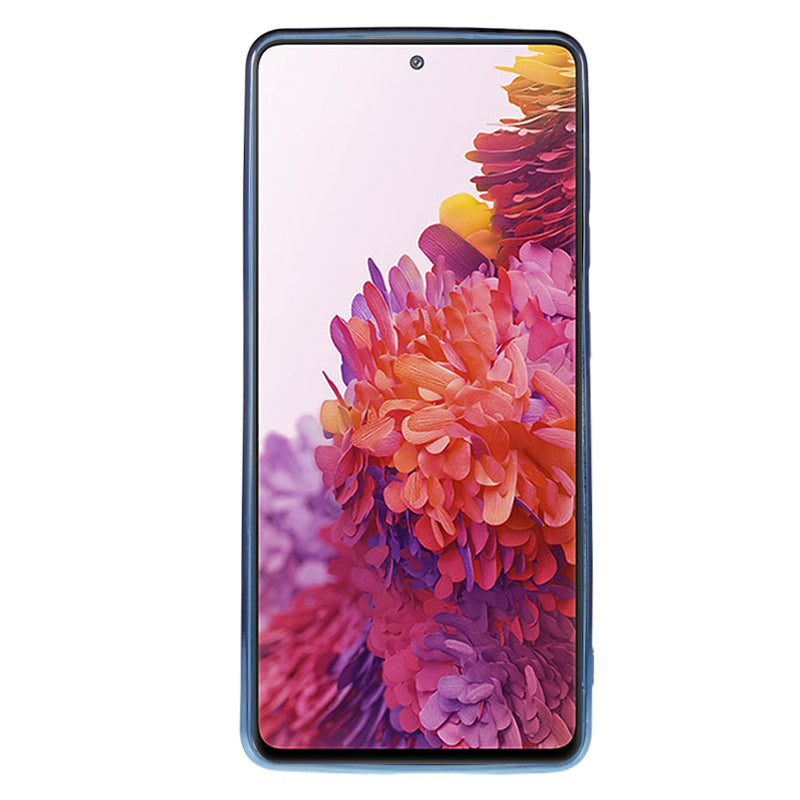 KADEM For Samsung Galaxy S20 FE / FE 5G / FE 2022 / S20 Lite Rhinestone Phone Case Flower Pattern Electroplating TPU Cover - Blue