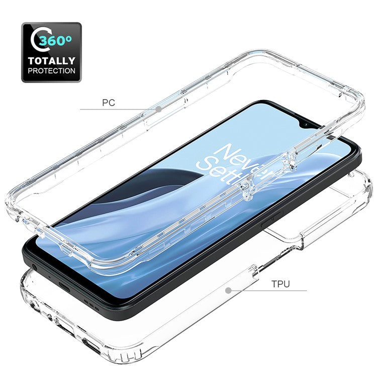 For OnePlus Nord N300 5G / Oppo A57 4G / A57 (2022) 5G / A77 4G / A77 5G Gradient Color Case TPU PC Phone Shell - Transparent