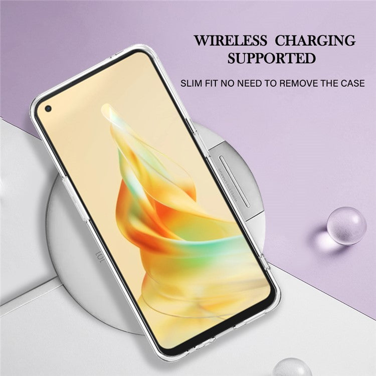 YB IMD Series-16 Style E 2.0mm TPU Phone Case for Oppo Reno8 T 4G , Electroplating IMD Marble Pattern Cover - Purple