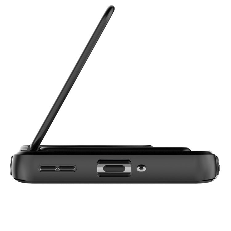 For OnePlus Ace 2 5G Rugged TPU Phone Case Kickstand Cover Anti-Drop Shockproof Phone Shell - Black