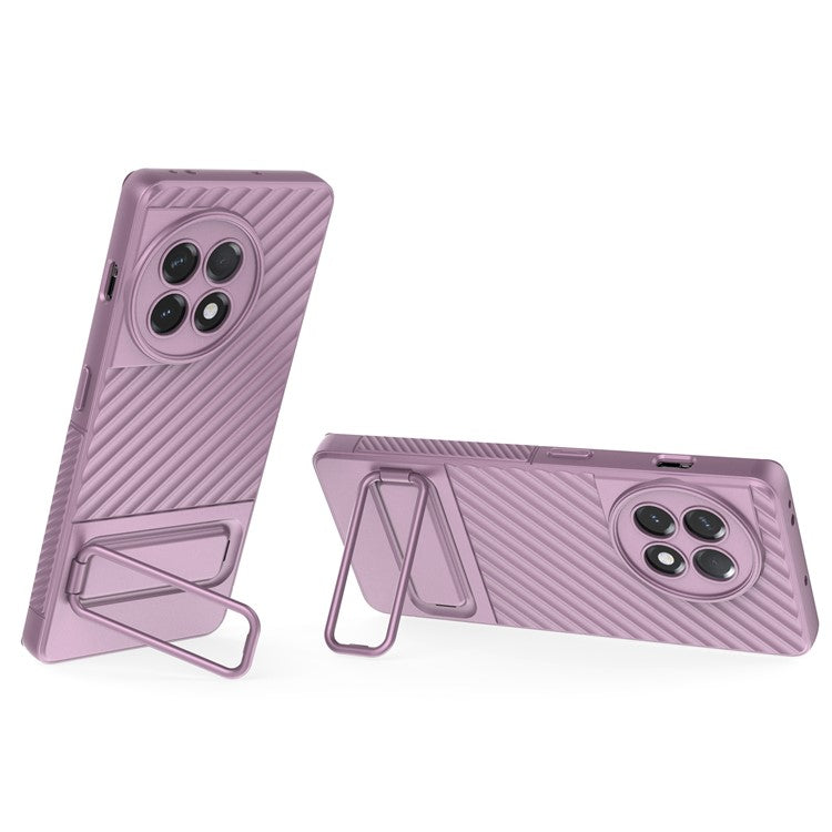 For OnePlus Ace 2 5G Rugged TPU Phone Case Kickstand Cover Anti-Drop Shockproof Phone Shell - Light Purple